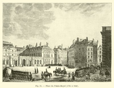 Plein van het Palais-Royal, 1795 tot 1848 door French School