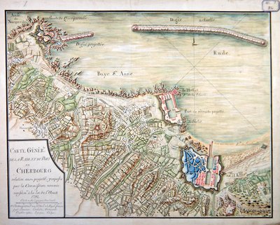 Plan voor de ontwikkeling van de haven van Cherbourg door French School