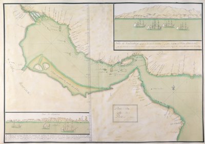 Plan van de Perzische Golf (handgekleurde gravure) door French School