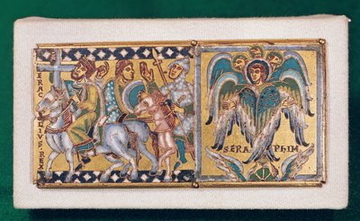 Plaquette die Heraclius (ca.575-641) en de Visie van Ezechiël toont, Mosane School door French School