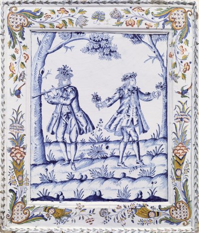 Plaquette met een scène uit De Toverfluit door French School