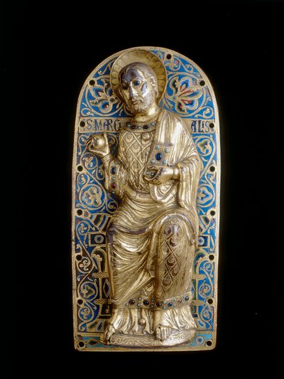 Plaquette met Sint Marziale door Limosina manufactuur door French School