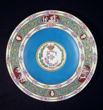 Bord uit de dienst van keizerin Catharina II (1729-96) van Rusland, Sèvres, ca.1779 (porselein) door French School