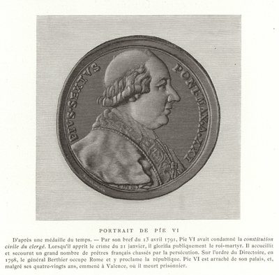 Paus Pius VI door French School