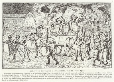 Populaire executie in Straatsburg, 25 juni 1791 door French School