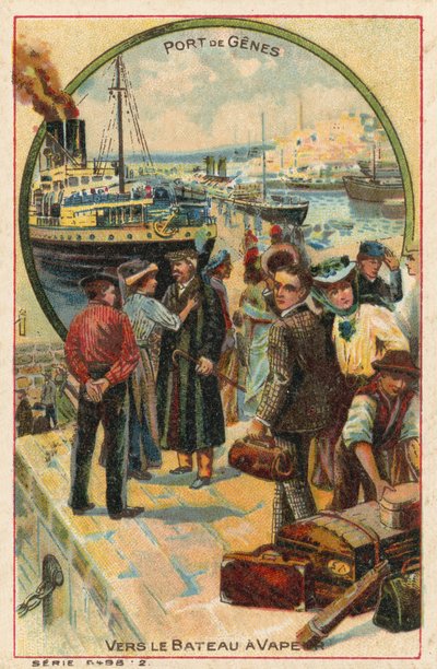 Haven van Genua, Italië door French School