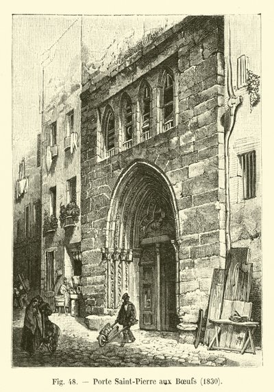 Saint-Pierre aux Boeufs poort, 1830 door French School