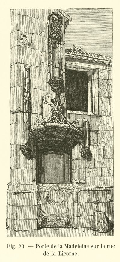 Poort van de Madeleine aan de rue de la Licorne door French School
