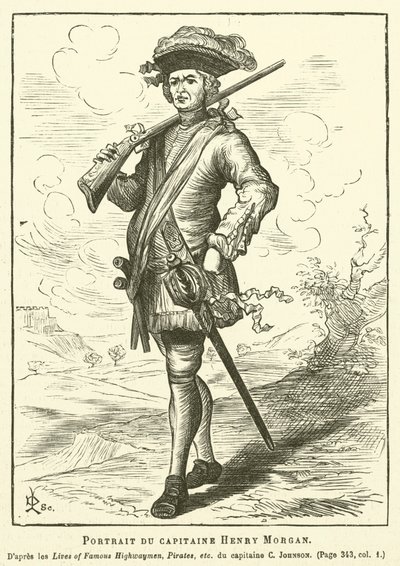 Portret van kapitein Henry Morgan door French School