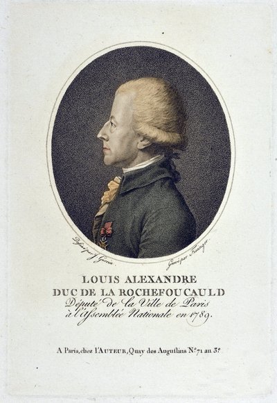 Portret van Louis Alexandre de la Rochefoucauld, hertog van Enville (D