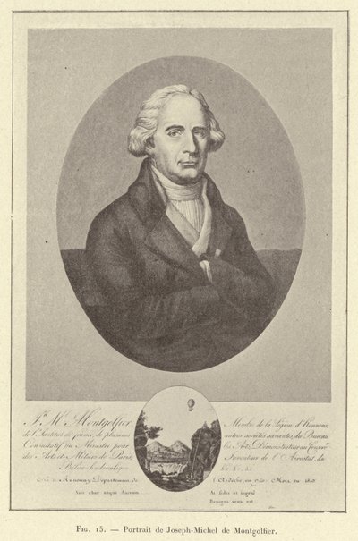 Portret van Joseph-Michel de Montgolfier door French School