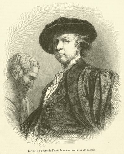 Portret van Reynolds naar zichzelf door French School