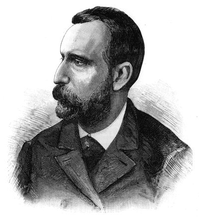 Portret van dokter Jaime Ferran y Clua, Spaanse bacterioloog, ontdekker van het cholera-vaccin. Gravure in "Le Monde Illustré" door French School