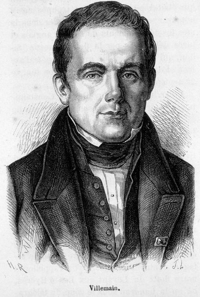 Portret van Abel Francois Villemain, Franse professor en politicus (1790-1867) door French School