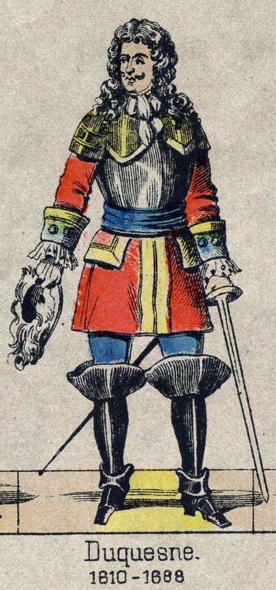 Portret van Abraham, Markies Duquesne (1610-1688), Franse Marin. Afbeelding van Epinal uit het einde van de 19e eeuw. door French School