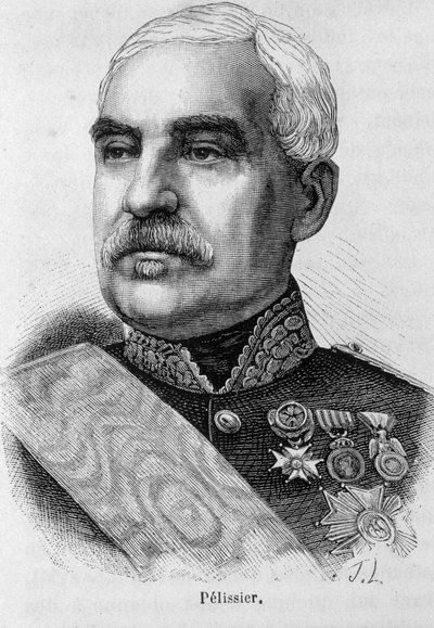 Portret van Aimable Jean Jacques Pelissier, Hertog van Malakoff (1794-1864), Franse militair en maarschalk van Frankrijk - in 