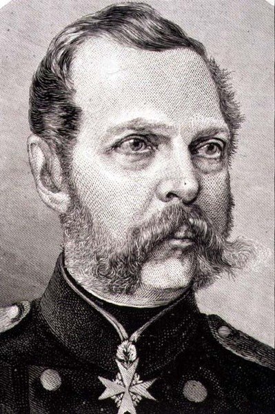 Portret van Alexander II, Keizer van Rusland vanaf 1855 door French School
