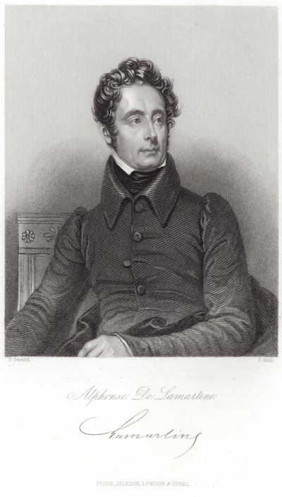 Portret van Alphonse de Lamartine door French School