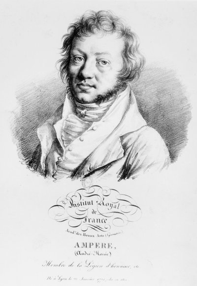 Portret van Andre-Marie Ampere (1775-1836) door French School