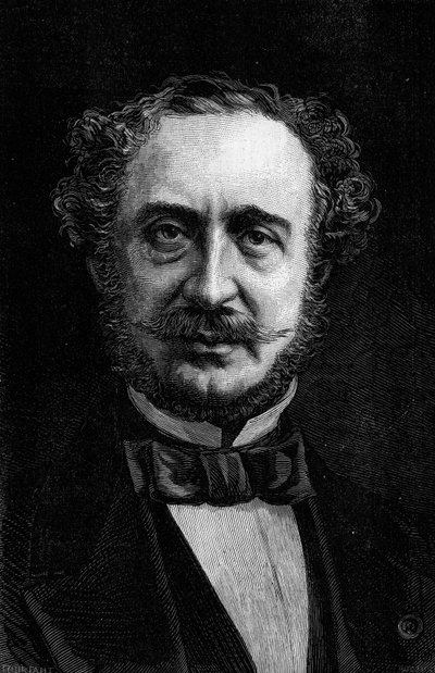 Portret van Antoine Agenor, Hertog van Gramont (1819-1880) Franse diplomaat en politicus. Gravure in 