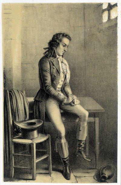 Portret van Antoine Barnave (1761-1793), Franse revolutionair gevangen. - in 
