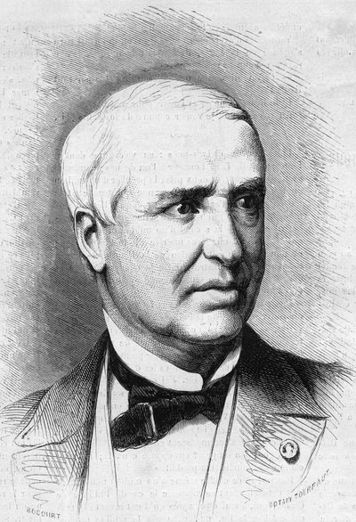 Portret van Auguste Nélaton (1807-1873), Franse chirurg. Gravure in 
