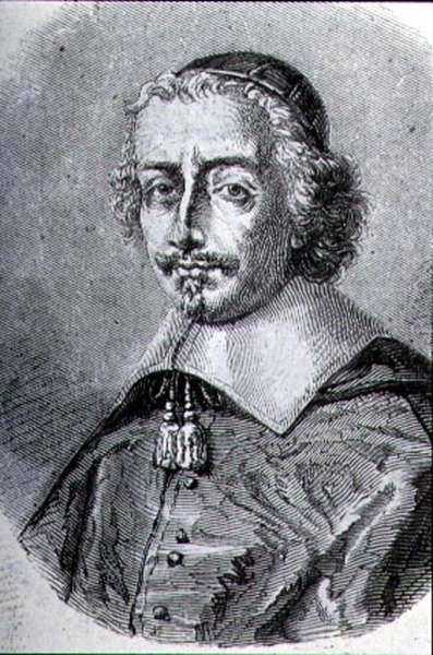Portret van Kardinaal Mazarin (1602-61) (gravure) door French School