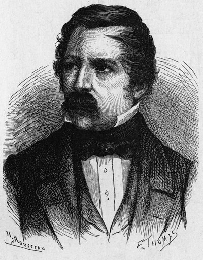 Portret van Carl (Karl) August von Steinheil (1801-1870), Duitse natuurkundige, uitvinder op het gebied van telegrafie - in 