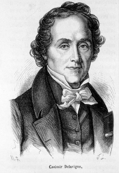 Portret van Casimir Delavigne, Franse dichter en toneelschrijver (1793-1843) door French School