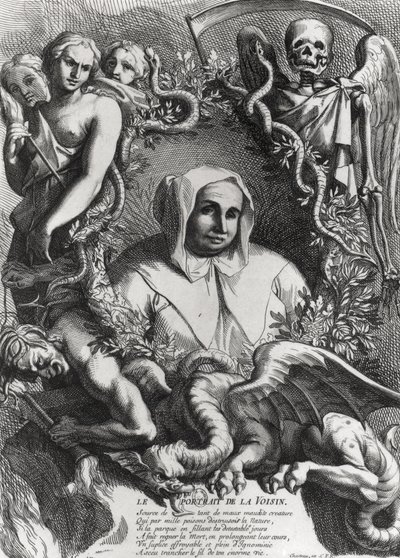 Portret van Catherine Monvoisin (La Voisin) (1640-80) door French School