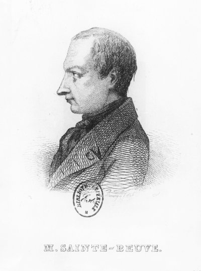 Portret van Charles Augustin Saint-Beuve door French School