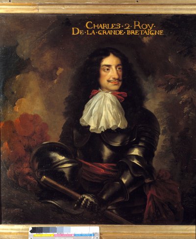Portret van Karel II, koning van Engeland door French School