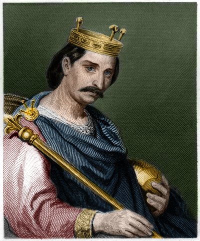Portret van Karel II de Kale (823 - 877), Koning van Frankrijk - in 