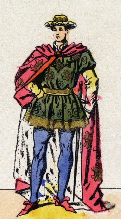 Portret van Karel VII (1403-1461), koning van Frankrijk door French School