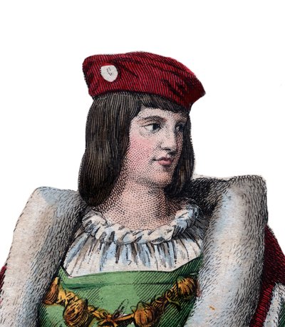 Portret van Karel van Valois, Hertog van Orleans (1394-1465), Franse dichter en vader van Koning Lodewijk XII van Frankrijk door French School
