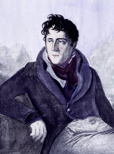 Portret van Chateaubriand. 19e eeuwse gravure door French School