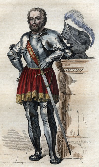 Portret van Chevalier de Bayard (1475-1524), Franse soldaat door French School