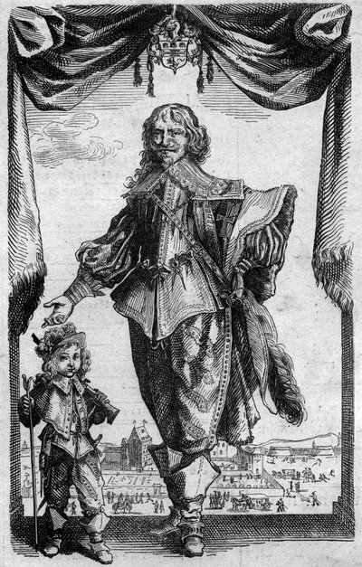 Portret van Claude Deruet (1588-1660), Franse schilder. Gravure uit de 