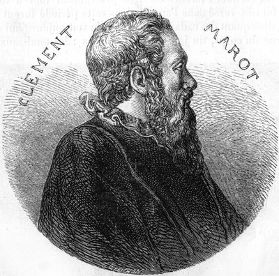 Portret van Clément des Marets genaamd Marot (1496-1544), dichter. In 