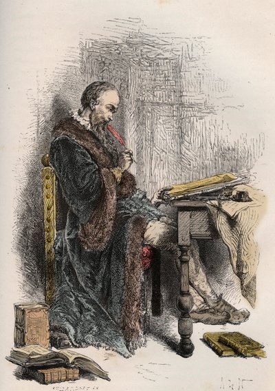 Portret van Clement des Marets, genaamd Marot door French School