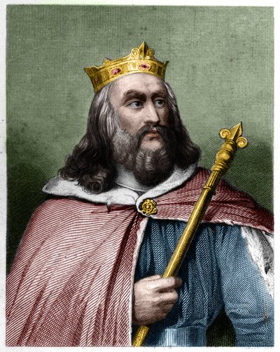 Portret van Clotaire (Clothaire) II (584 - 628), koning van Neustrië en koning van de Franken - in 