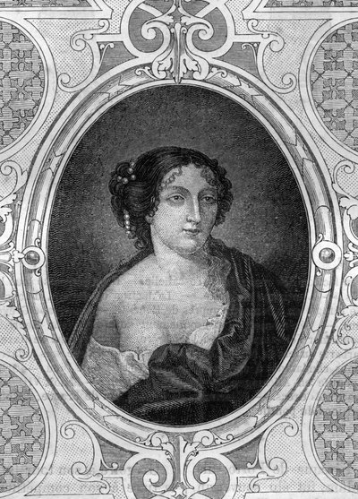 Portret van Cunegonde (975-1039), keizerin van het Westen - Gravure in 