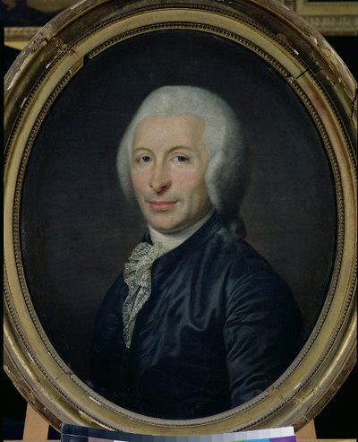 Portret van dokter Joseph-Ignace Guillotin (1738-1814) door French School