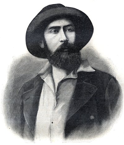 Portret van dokter Noel Eugene Ballay (1847-1902), Franse ontdekkingsreiziger en koloniaal bestuurder, de tweede gouverneur-generaal van Frans West-Afrika. Gravure 1902. Privécollectie. door French School