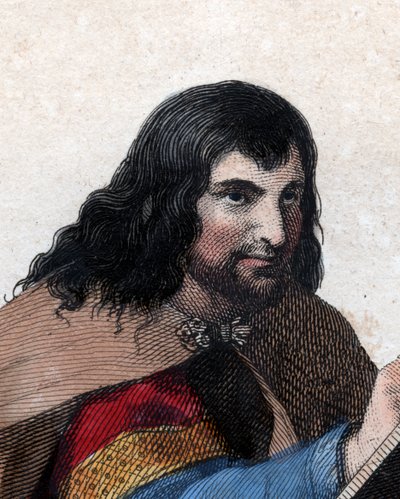 Portret van Einhard (775-840) door French School