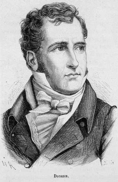 Portret van Elie Duc de Decazes en Glücksberg (1780 - 1860), Franse politicus - in 