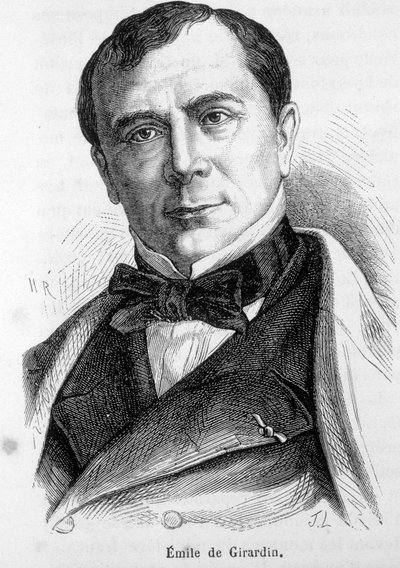 Portret van Émile de Girardin (1806-1881), Franse publicist en politicus, oprichter van de moderne pers door French School