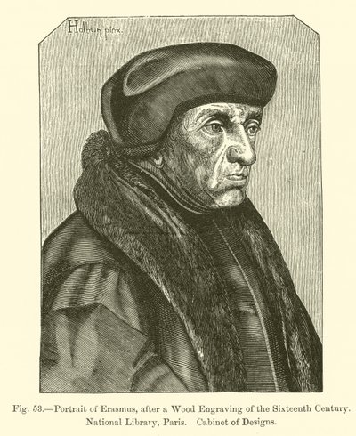 Portret van Erasmus door French School