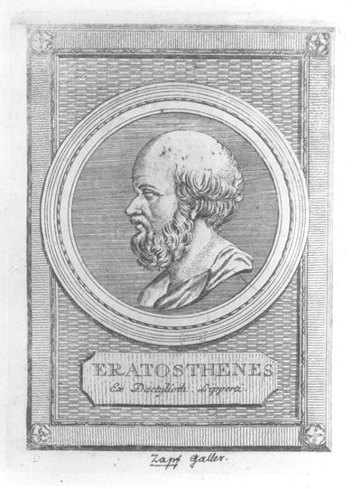 Portret van Eratosthenes (c.284-192 v.Chr.) door French School