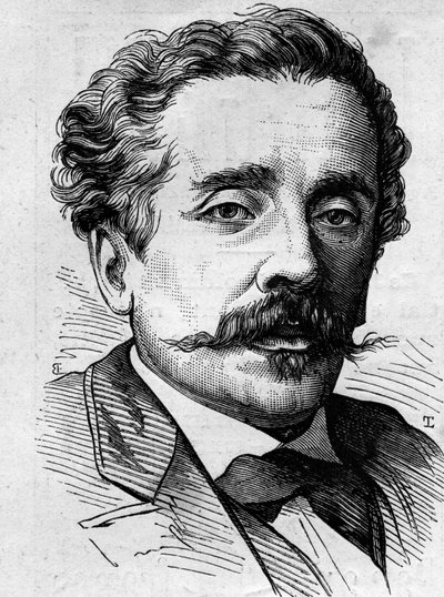 Portret van Ernest Lacan (1829-1879), Franse journalist en schrijver. Gravure in 